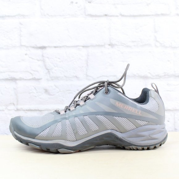 Merrell Shoes - Merrell Siren Edge Q2 Gray Mesh Breathable Lace up Hiking Trail Shoes Size US 11